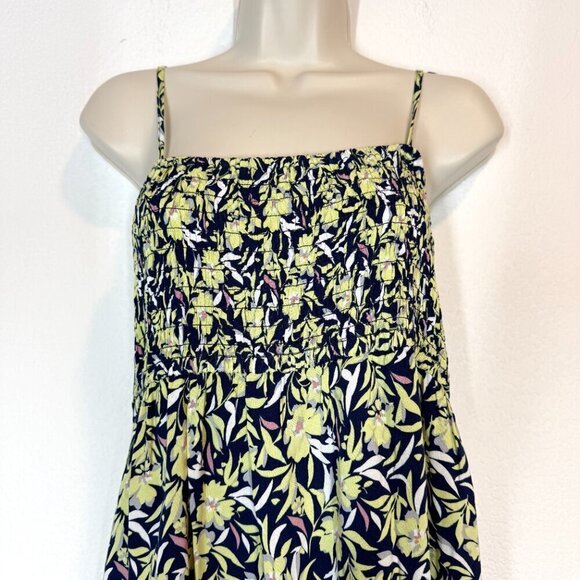 Uniqlo Maxi Dress Floral Blue Cottagecore Medium - Picture 4 of 10